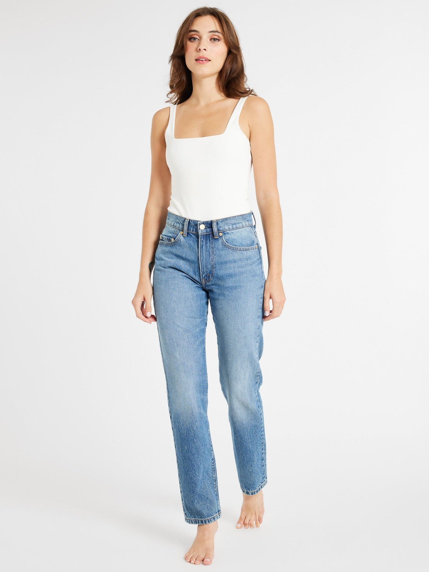 Brooke Mid Rise Slim Fit Jean in Montecito