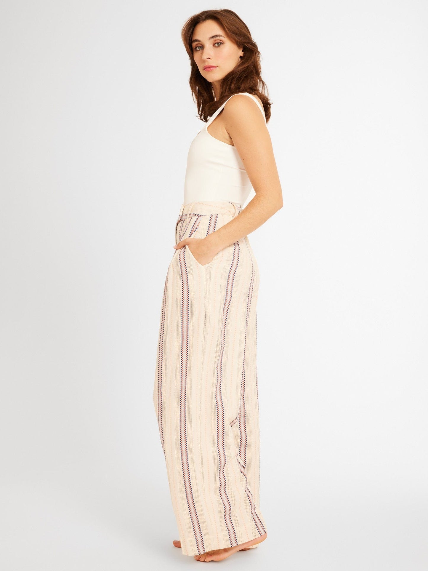 Cara Pant in O'Keeffe Stripe