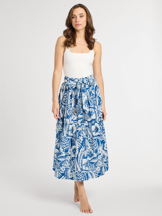 Françoise Skirt in Blue Hibiscus