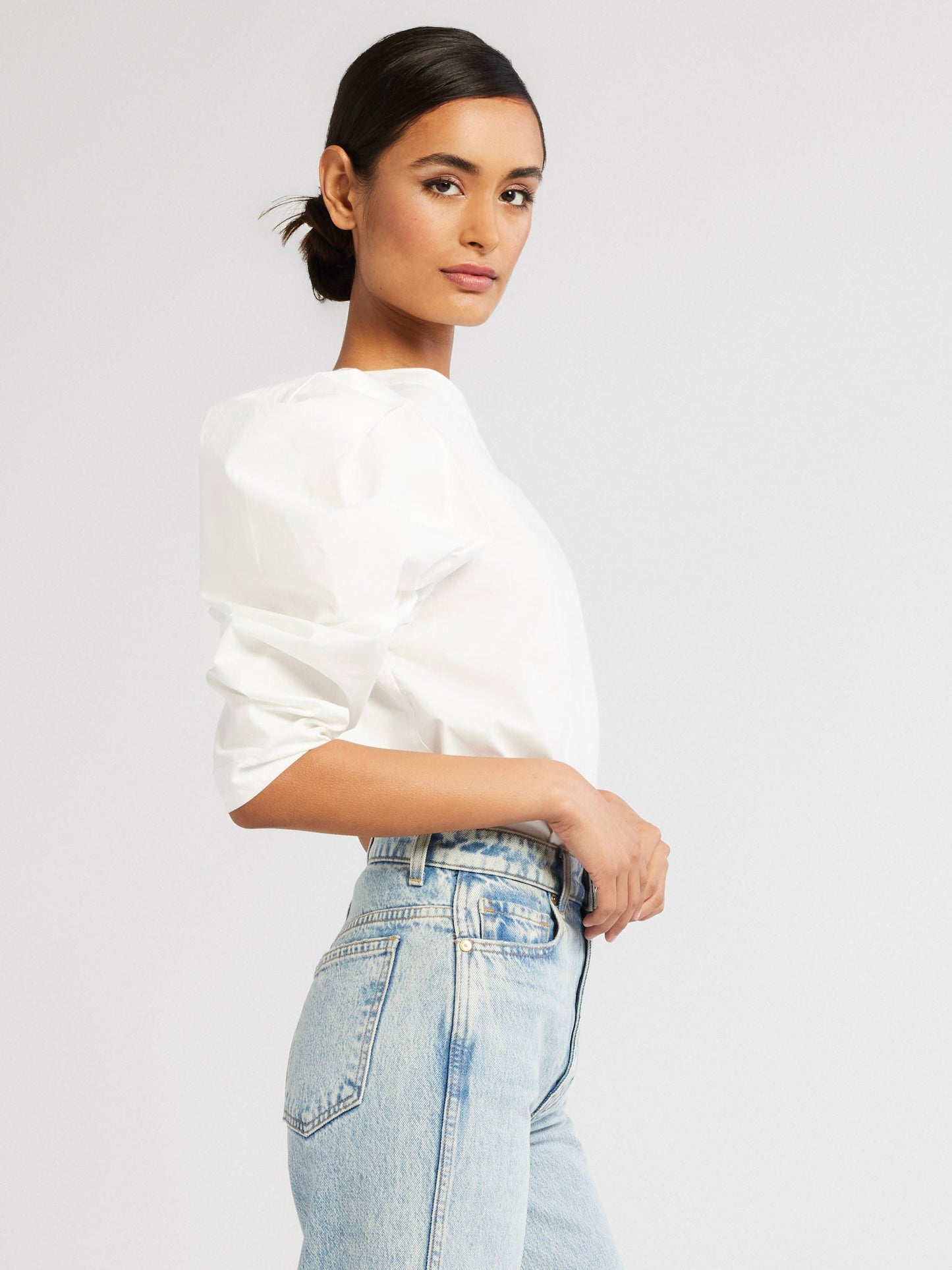 Lila Top in White