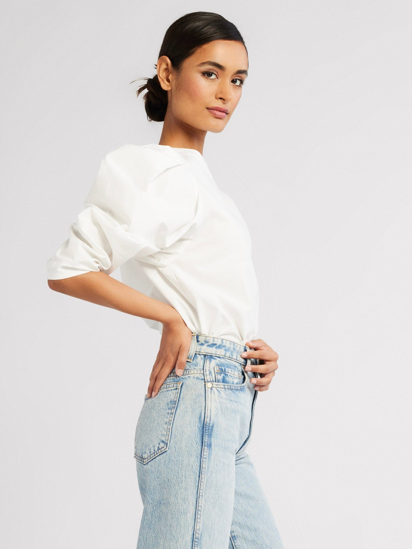 Lila Top in White