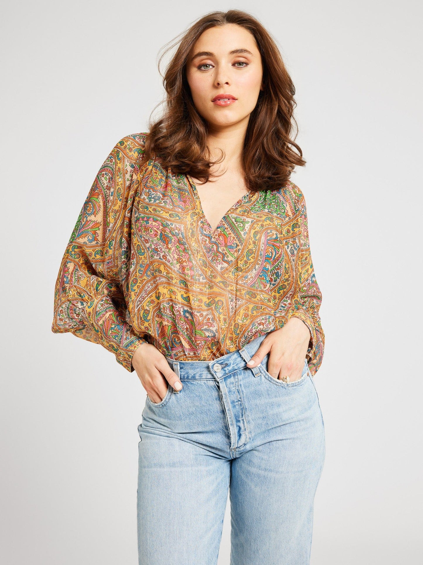 Madeline Top in Paisley Shimmer