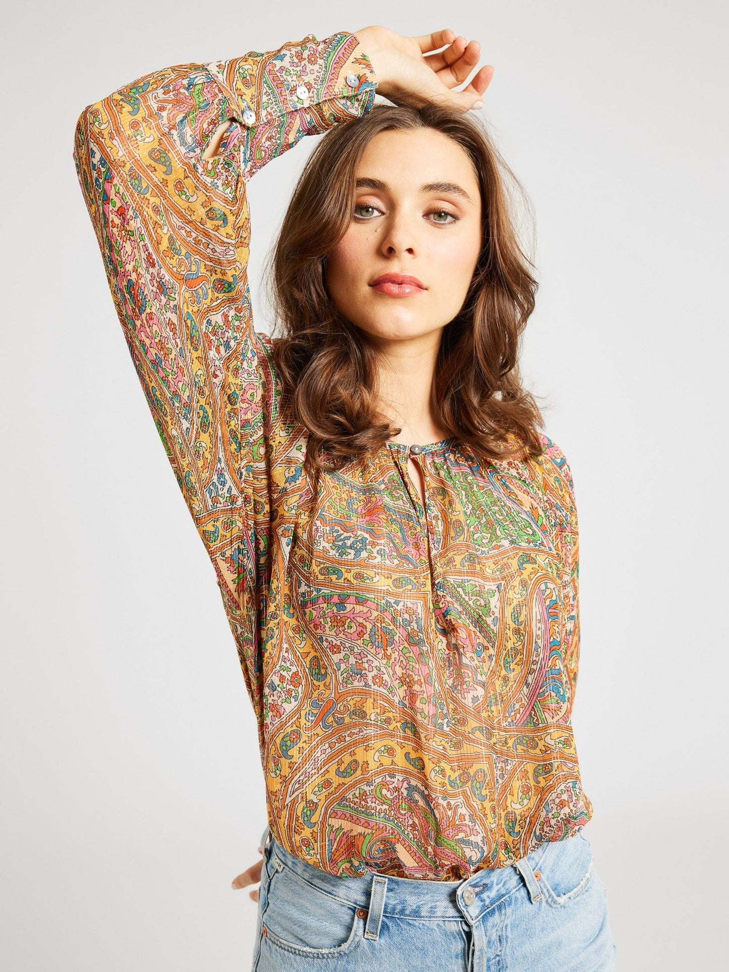 Madeline Top in Paisley Shimmer