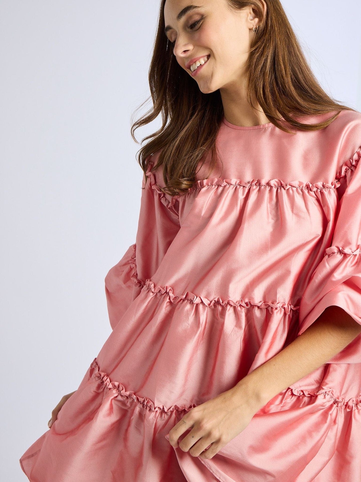 Mara Dress in Peony Taffeta